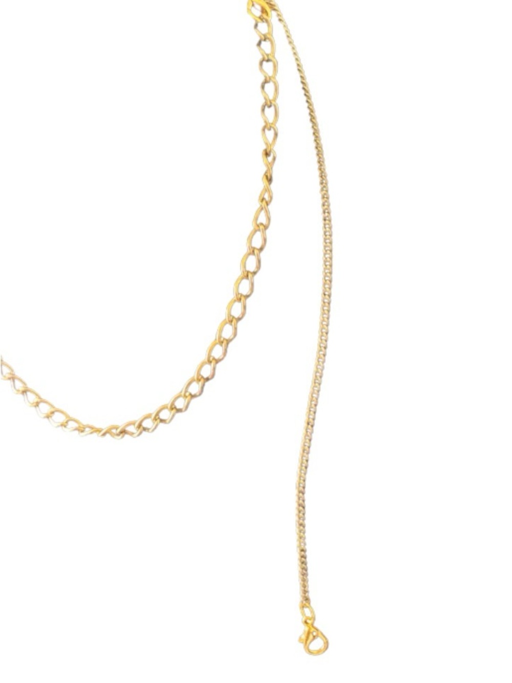 Whimsical Mixed Tape Necklace Gold Toned - Picture 4 of 4